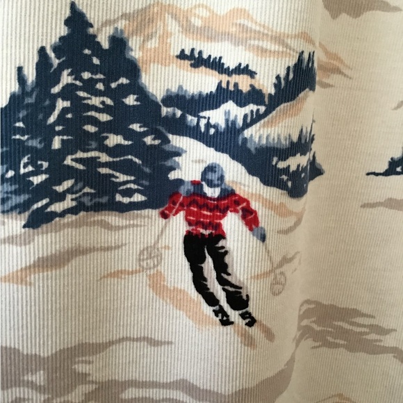 Vintage Novelty Print Victorian Winter Eddie Bauer Shirt - Picture 5 of 8